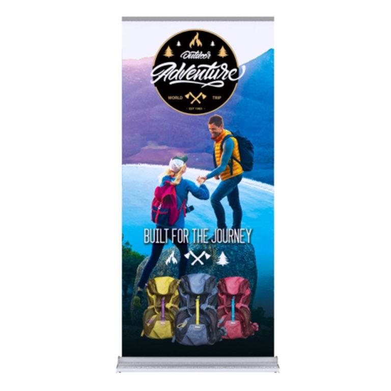 36x80in Premium Wide Retractable Banner with Hardw...