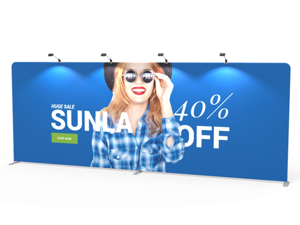 20ft Straight Display - Double Sided, with Hardwar...